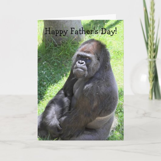 Gorilla Father's Day Card Karte (Vorderseite)