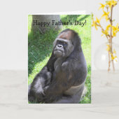 Gorilla Father's Day Card Karte (Gelbe Blume)