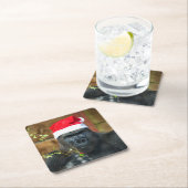 Gorilla Festive Cheer entfesselt Rechteckiger Pappuntersetzer (Vor Ort)