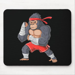 Gorilla Fighter MMA Kickboxen Training Martial Art Mousepad