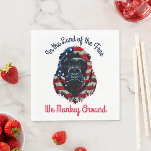 Gorilla Flag Amerika Serviette