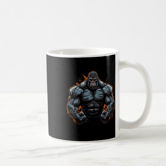 Gorilla Flexing Kaffeetasse (Rechts)