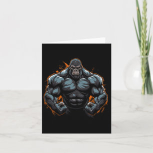 Gorilla Flexing Karte