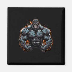 Gorilla Flexing Magnet
