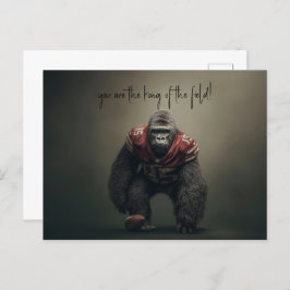 Gorilla Football Player Postkarte