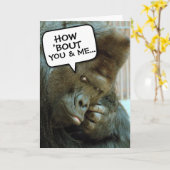 GORILLA FUNNY BIRTHDAY GREETING CARDS KARTE (Gelbe Blume)