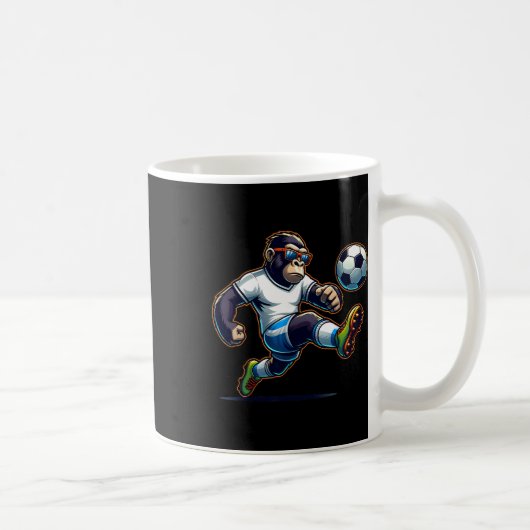 Gorilla Fußball Byll Jungen Kinder  Kaffeetasse (Rechts)
