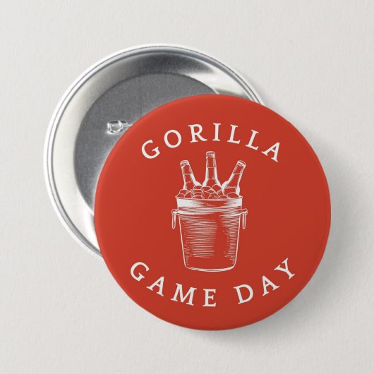 Gorilla Game Day Bucket Button (Vorne & Hinten)