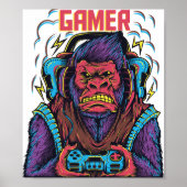 Gorilla Gamer Poster (Vorne)