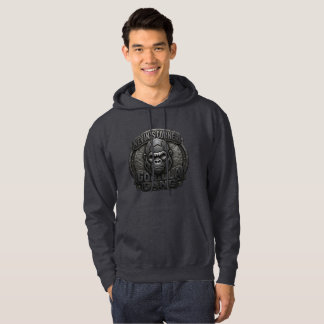 Gorilla Gang Geometrisches Logo im schwarzen Metal Hoodie