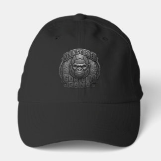 Gorilla Gang Geometrisches Logo im schwarzen Metal Truckerkappe