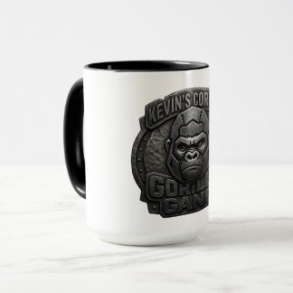 Gorilla Gang Geometrisches Logo in Schwarzmetall-O Tasse