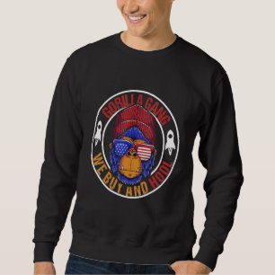 Gorilla Gang Wir kaufen und Hodl Meme Stonk Fan 4 Sweatshirt