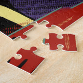 Gorilla gefährdete wilde exotische Tierfarben Puzzle (Seite)