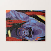 Gorilla gefährdete wilde exotische Tierfarben Puzzle (Horizontal)