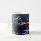 Gorilla gegen Orang-Utan Boxen Kaffeetasse (Vorderseite Links)