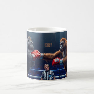 Gorilla gegen Orang-Utan Boxen Kaffeetasse