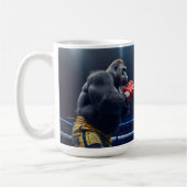 Gorilla gegen Orang-Utan Boxkampf Kaffeetasse (Links)