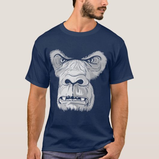 Gorilla-Gesichts-T-Shirt T-Shirt (Vorderseite)