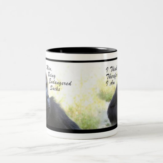 Gorilla-Gesprächs-Tasse Zweifarbige Tasse (Mittel)