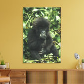Gorilla (Gorilla gorilla beringei) Leinwanddruck (Insitu (Wohnzimmer))