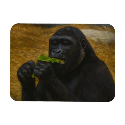 Gorilla Grace - Realistisches Tierportrait Magnet (Horizontal)
