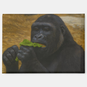 Gorilla Grace - Realistisches Tierportrait Magnet