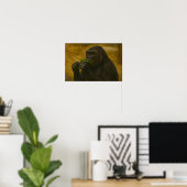 Gorilla Grace - Realistisches Tierportrait Poster (Heimbüro)