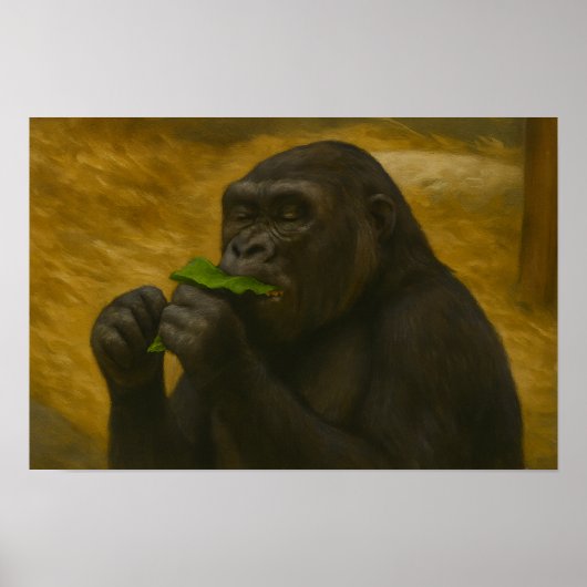 Gorilla Grace - Realistisches Tierportrait Poster (Vorne)