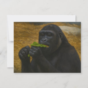 Gorilla Grace - Realistisches Tierportrait Postkarte