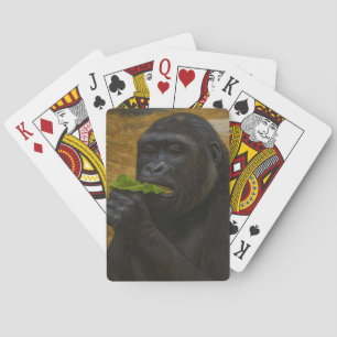 Gorilla Grace - Realistisches Tierportrait Spielkarten