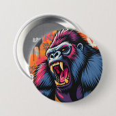 Gorilla Graffiti Button (Vorne & Hinten)
