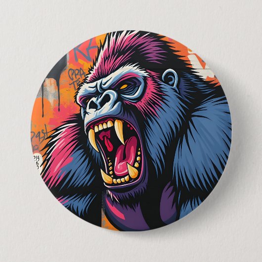 Gorilla Graffiti Button (Vorderseite)