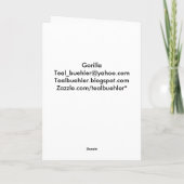 Gorilla Greeting Card Karte (Rückseite)