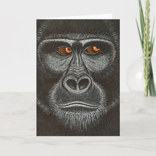 Gorilla Greeting Card Karte (Vorderseite)