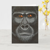 Gorilla Greeting Card Karte (Gelbe Blume)