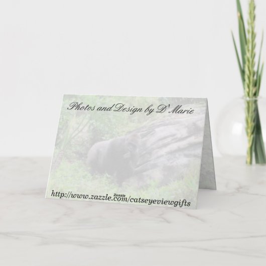 Gorilla Greeting Card Karte (Rückseite)