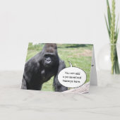 Gorilla Greeting Card Karte (Vorderseite)