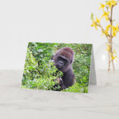 Gorilla Greeting Card Karte (Gelbe Blume)
