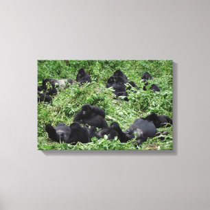 Gorilla-Gruppen-Leinwanddruck Leinwanddruck