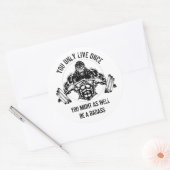 Gorilla Gym Runder Aufkleber (Umschlag)