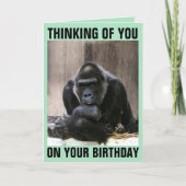 GORILLA HAPPY BIRTHDAY GREETING CARDS KARTE (Vorderseite)
