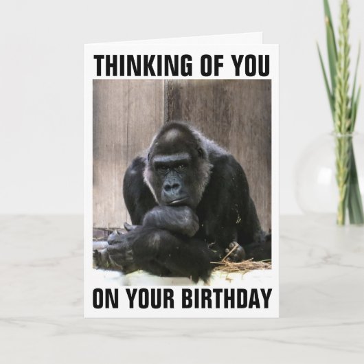 GORILLA HAPPY BIRTHDAY GREETING CARDS KARTE (Vorderseite)