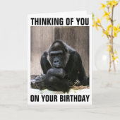 GORILLA HAPPY BIRTHDAY GREETING CARDS KARTE (Gelbe Blume)