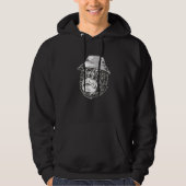 Gorilla Hat Sunglasses Hoodie (Vorderseite)