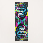 Gorilla Head - Farbenfrohe Gorilla Yoga Mat Yogamatte (Vorderseite)