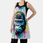 Gorilla Head - Gorilla Schürze - farbenfroh Gorill (InSitu)