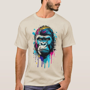 Gorilla Head - Gorilla T - Shirt - Bunter Gorilla