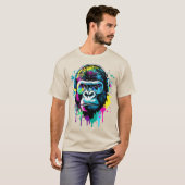 Gorilla Head - Gorilla T - Shirt - Bunter Gorilla (Vorne ganz)