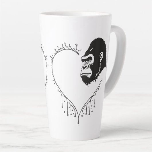 Gorilla Heartbeat Milchtasse (Rechte Ecke)